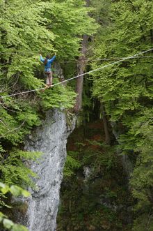 Highline in der Brandenberger Ache/Tirol 2010