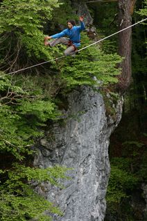 Highline in der Brandenberger Ache/Tirol 2010